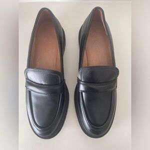 Madewell Black Leather Slip-On Loafers